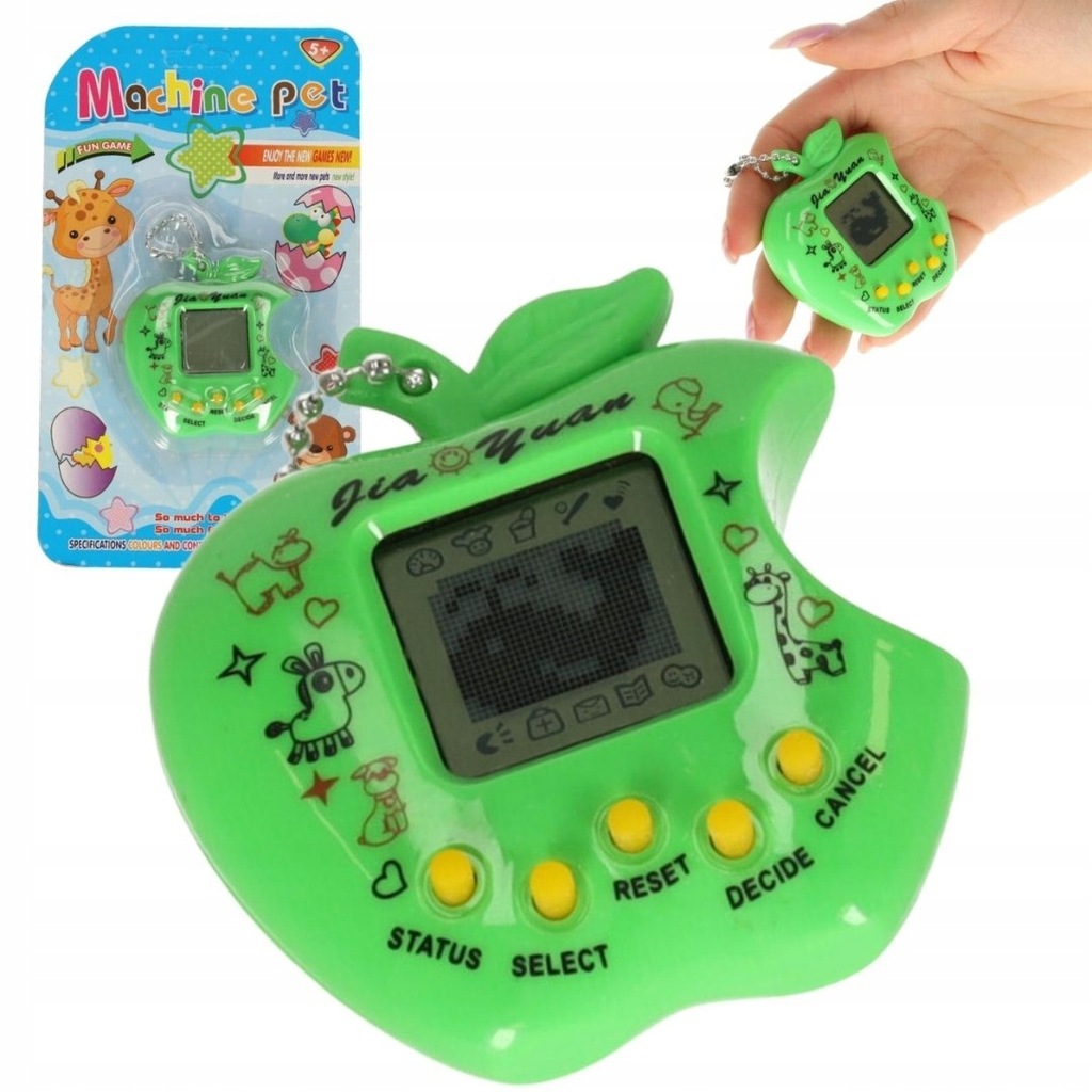 Zabawka Tamagotchi elektroniczna gra jabłko zielon