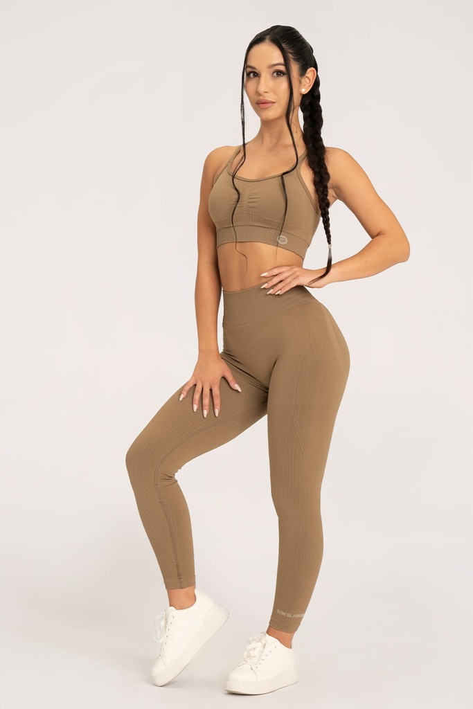 Gym Glamour Legginsy push up 2.0 Safari M Legginsy na siłownię