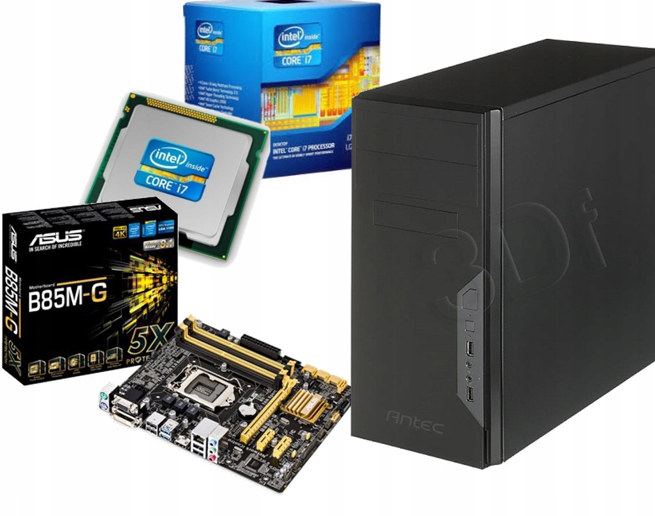 Asus B85M-G Core i7-4790k 4.4GHz 1TB DVRW W7 antec - 8337265941