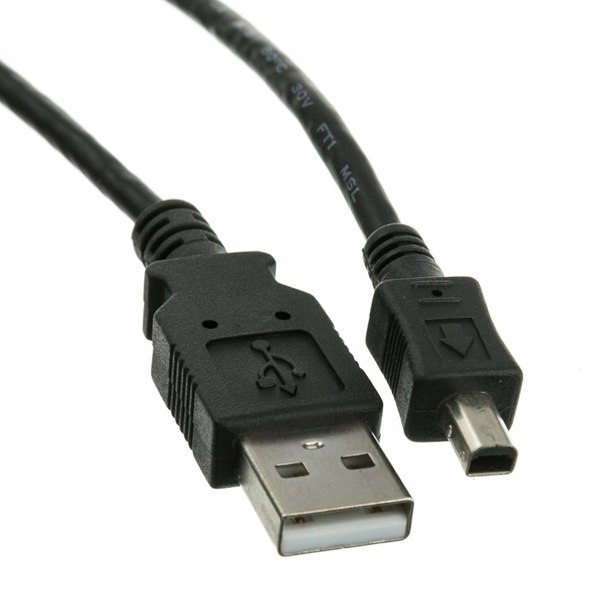 USB kabel (2.0), USB A M - 4-pin M, 1.8m, czarny,