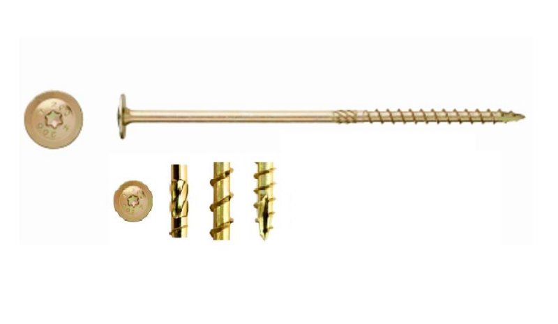 Wkręt ciesielski z podkładką 6x260 torx 100szt DMX