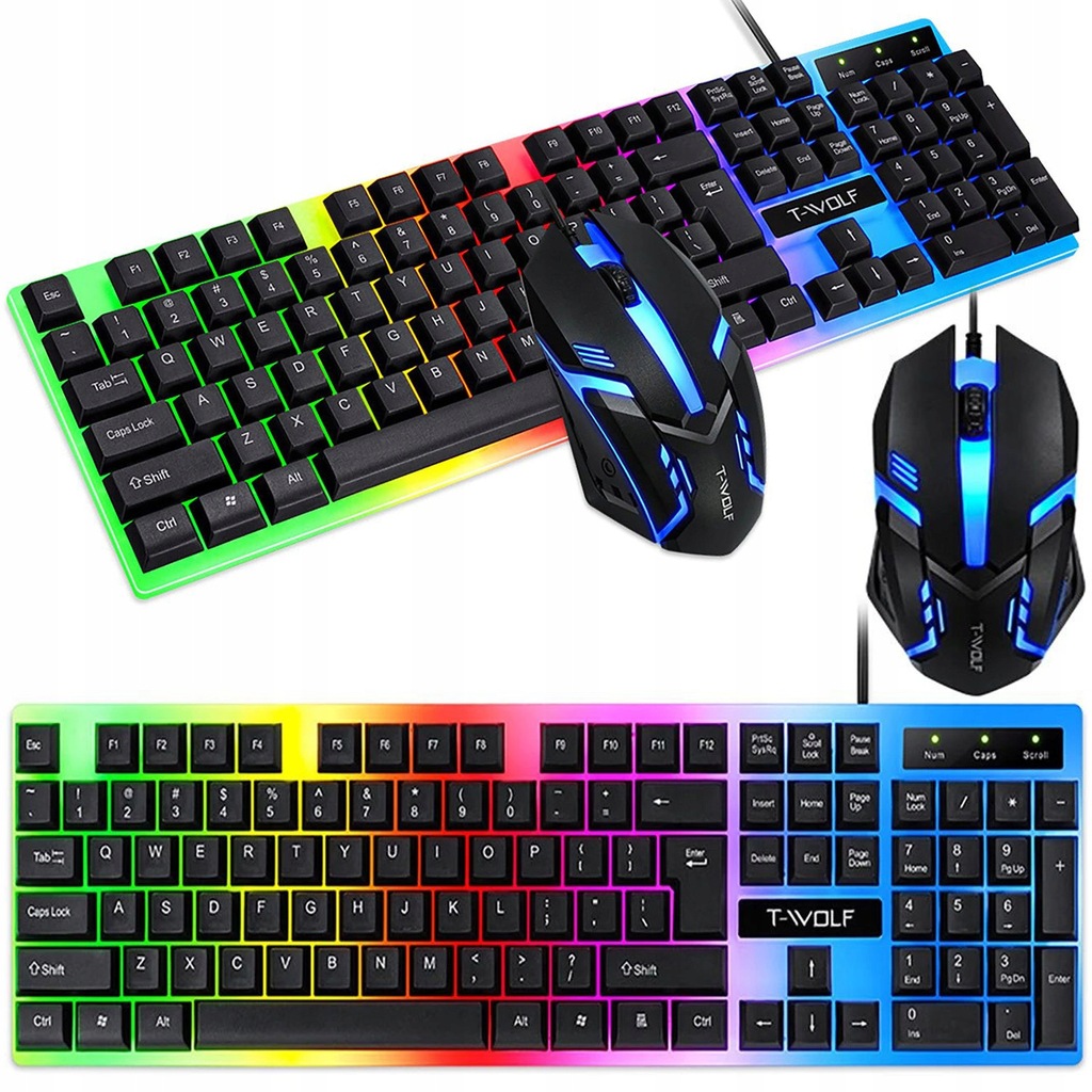 Купить ИГРОВОЙ КОМПЛЕКТ КЛАВИАТУРА МЫШЬ RGB С ПОДСВЕТКОЙ: отзывы, фото, характеристики в интерне-магазине Aredi.ru