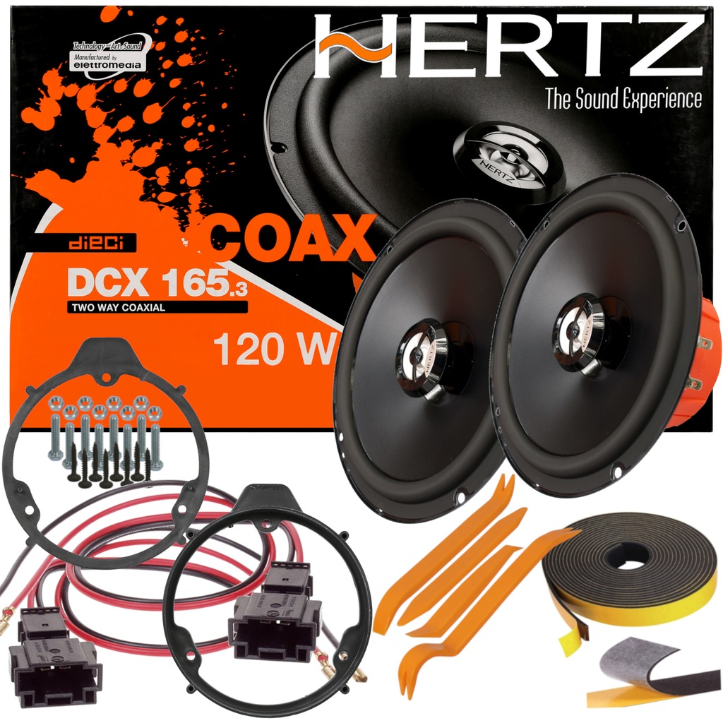 HERTZ DCX165 GŁOŚNIKI MERCEDES A W176 W177 B W246 CLA W117 C117 PRZÓD I TYŁ