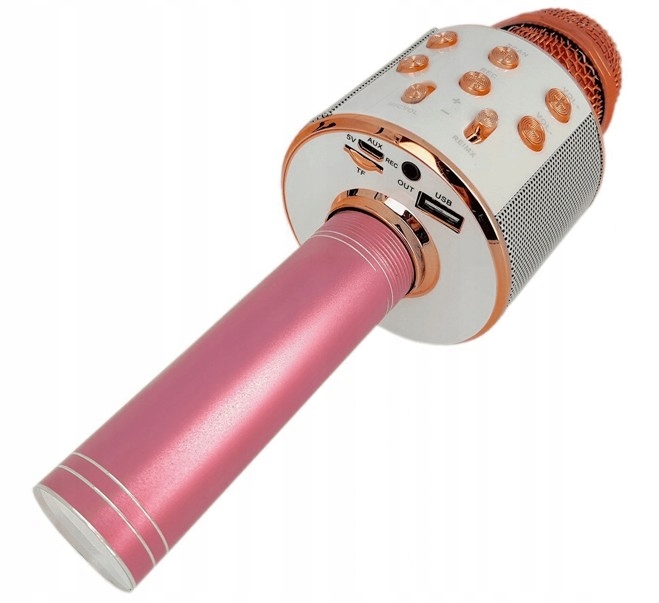 Mikrofon zabawkowy JYWK369-4 rose gold