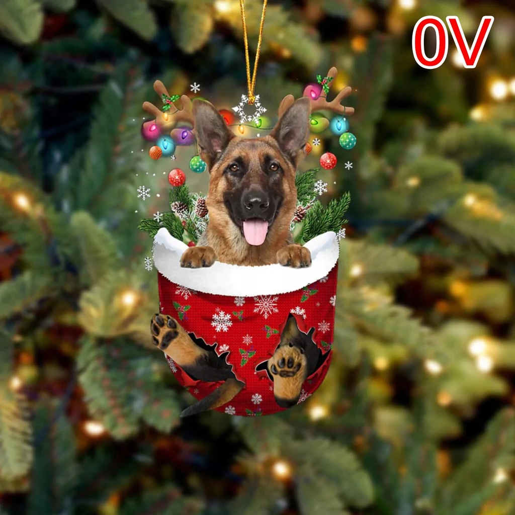 Świąteczna ozdoba w kształcie psa Xma znak drzewa wisiorek dekoracyjny posą