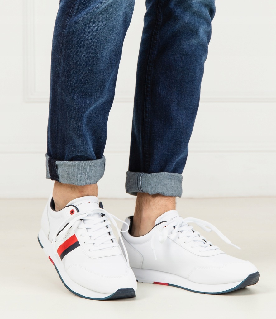 TOMMY HILFIGER SNEAKERSY CORPORATE LEATHER -43