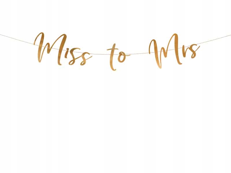 PARTY DECO Banner 'Miss to Mrs' 18 x 76 cm