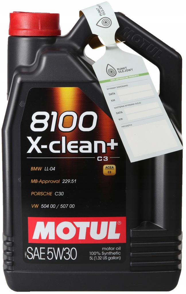 MOTUL 8100 X-CLEAN+ 5W30 - 5L + GRATIS