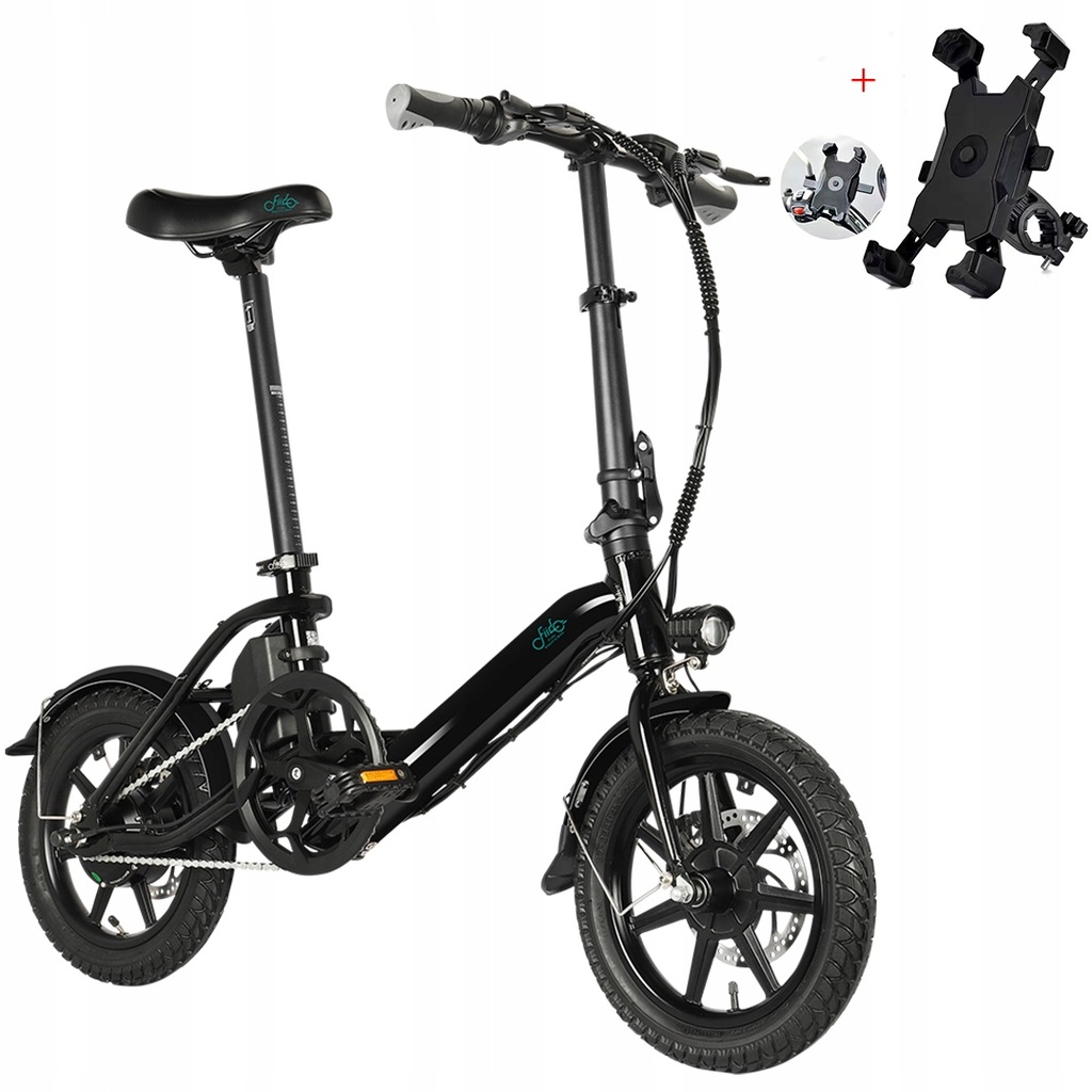 Rower elektryczny Fiido D3 pro 250W 26V 14“ czarny 12618945188