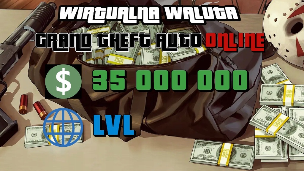 35.000.000$ + LVL, Kasa Money Pieniądze Forsa GTA 5 V Online PC