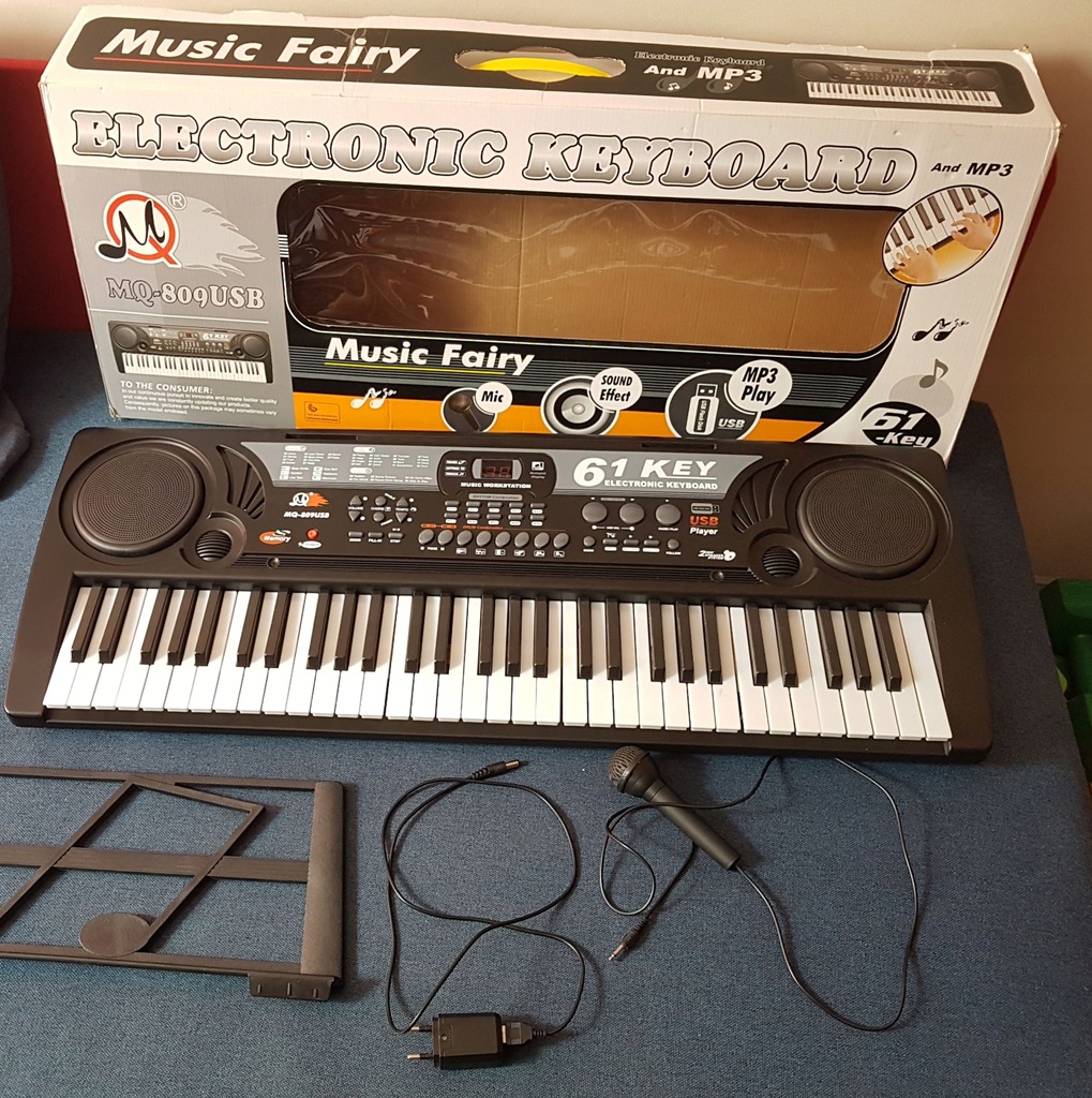 Duże Organy Keyboard MQ-809 USB MIKROFON - Okazja!