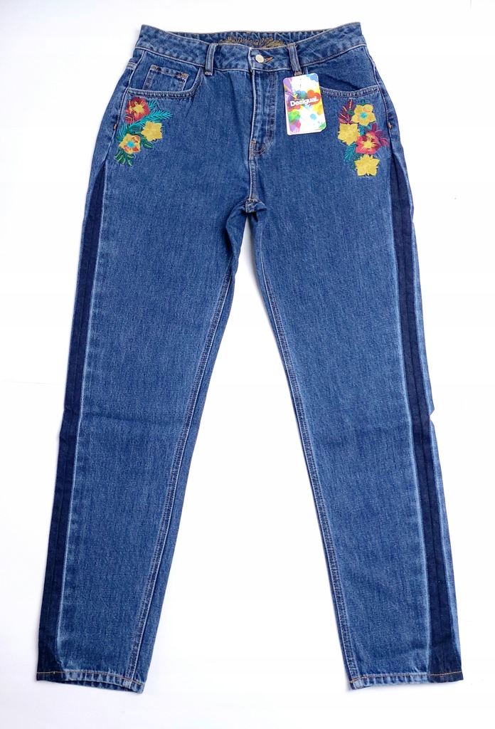 DESIGUAL exotic jeans hafty KWIATY UNIKAT 30