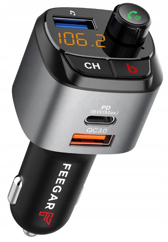 Купить FM-передатчик FEEGAR BT QC3.0, комплект громкой связи: отзывы, фото, характеристики в интерне-магазине Aredi.ru