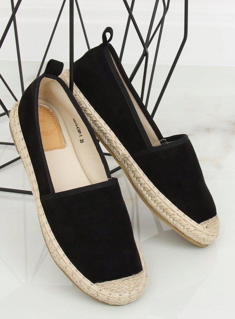 Espadryle damskie czarne A615-ESP-1 BLACK r. 39