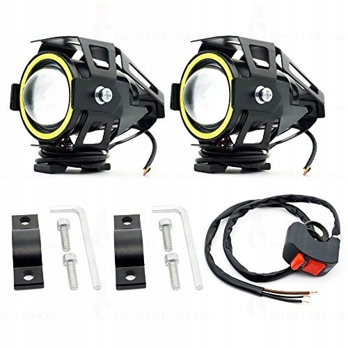 2x HALOGEN LED LAMPA REFLEKTOR RING U7+WŁĄCZNIK