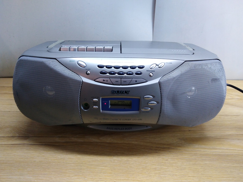 RADIO BOOMBOX SONY CD FM KASETA PAMIĘĆ STACJI MEGA DZWIĘK