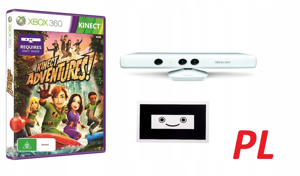 SENSOR KINECT XBOX 360 BIAŁY+GRA PL+KARTA