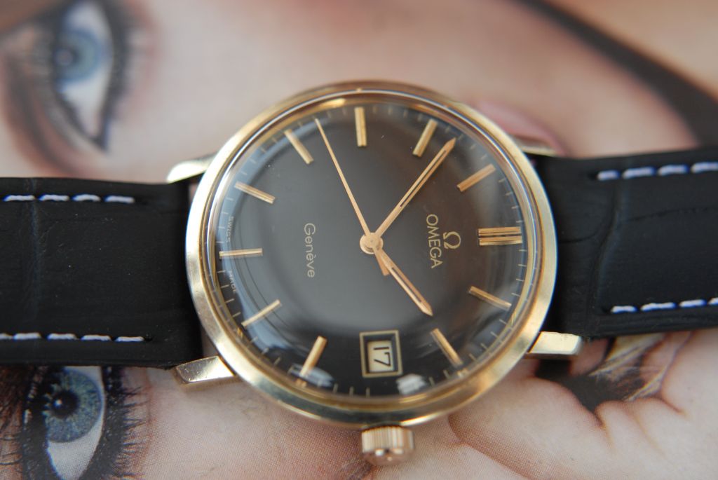 Złota OMEGA Geneve Lite Złoto próba 585 Black