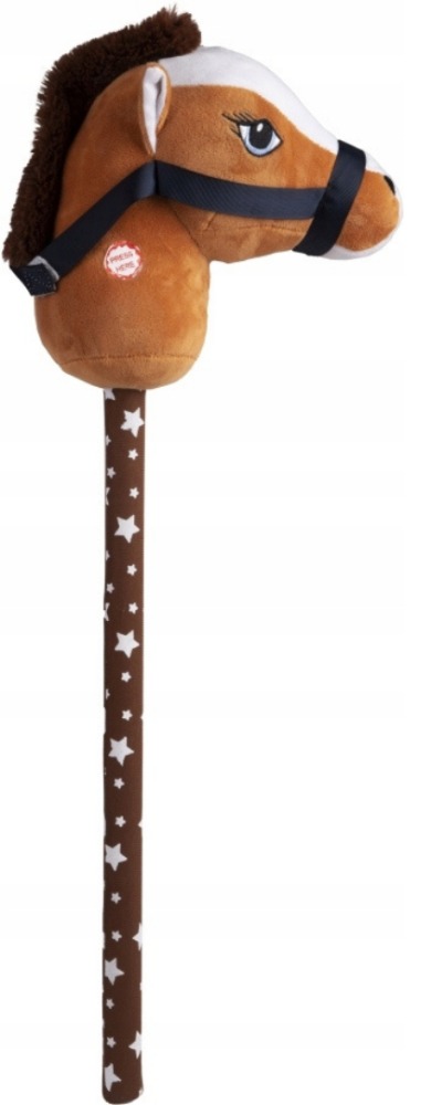 GŁOWA KONIA NA KIJU HOBBY HORSE DŹWIĘK PLUSZOWY