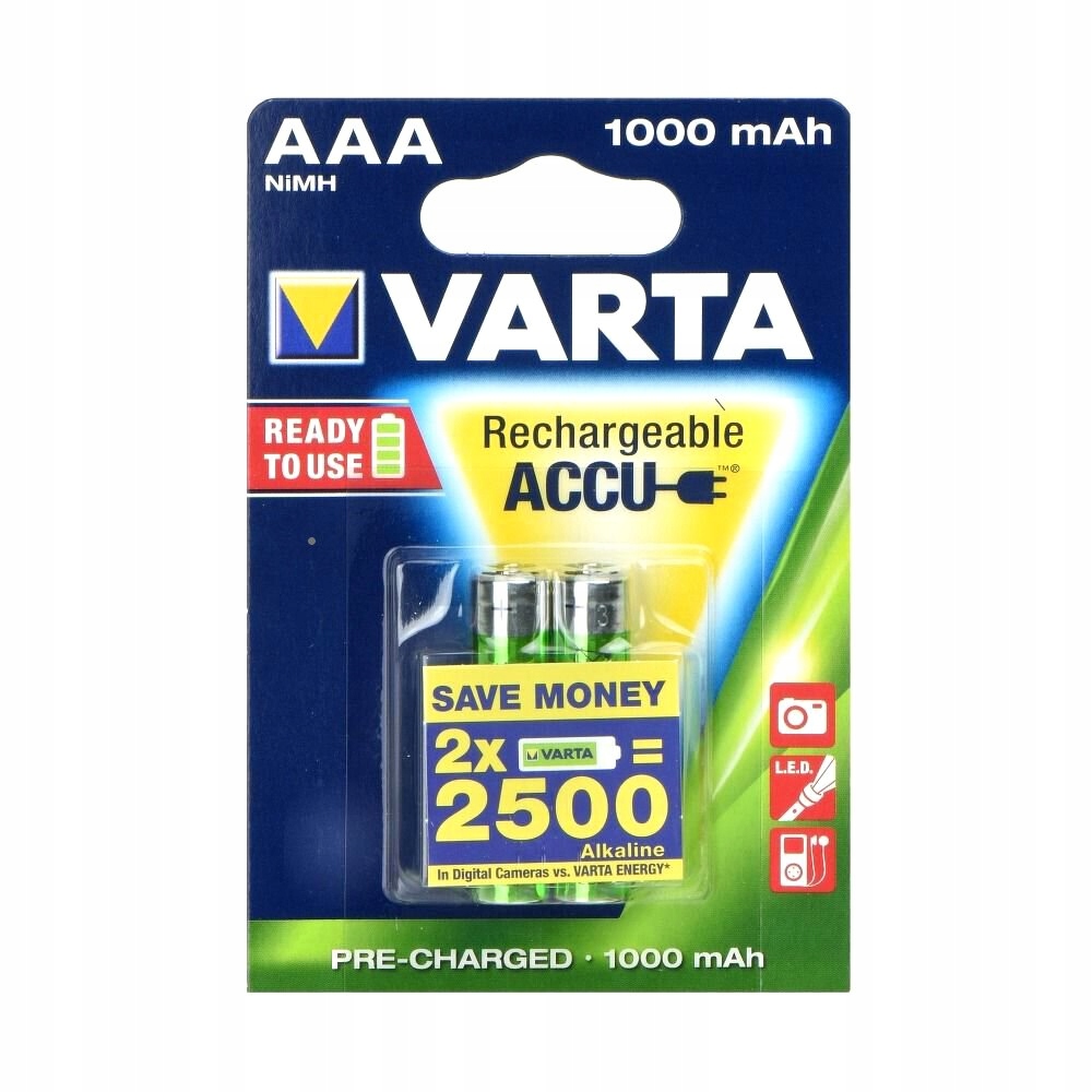Akumulatorki VARTA LR03 AAA 1,2V 1000 mAh 2szt