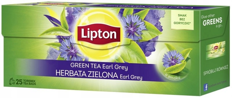 Green Tea herbata zielona Earl Grey 25 torebek 40g