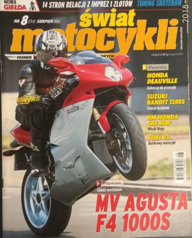 Świat Motocykli nr 8 (154) sierpień 2006