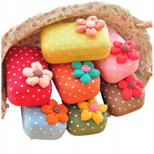 Pojemnik etui na soczewki na drobiazgi kropeczki