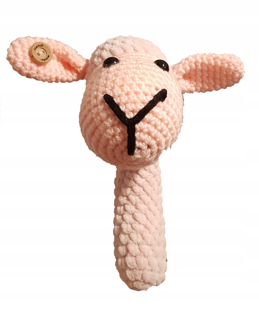 Grzechotka owieczka owca maskotka ręcznie wykonana