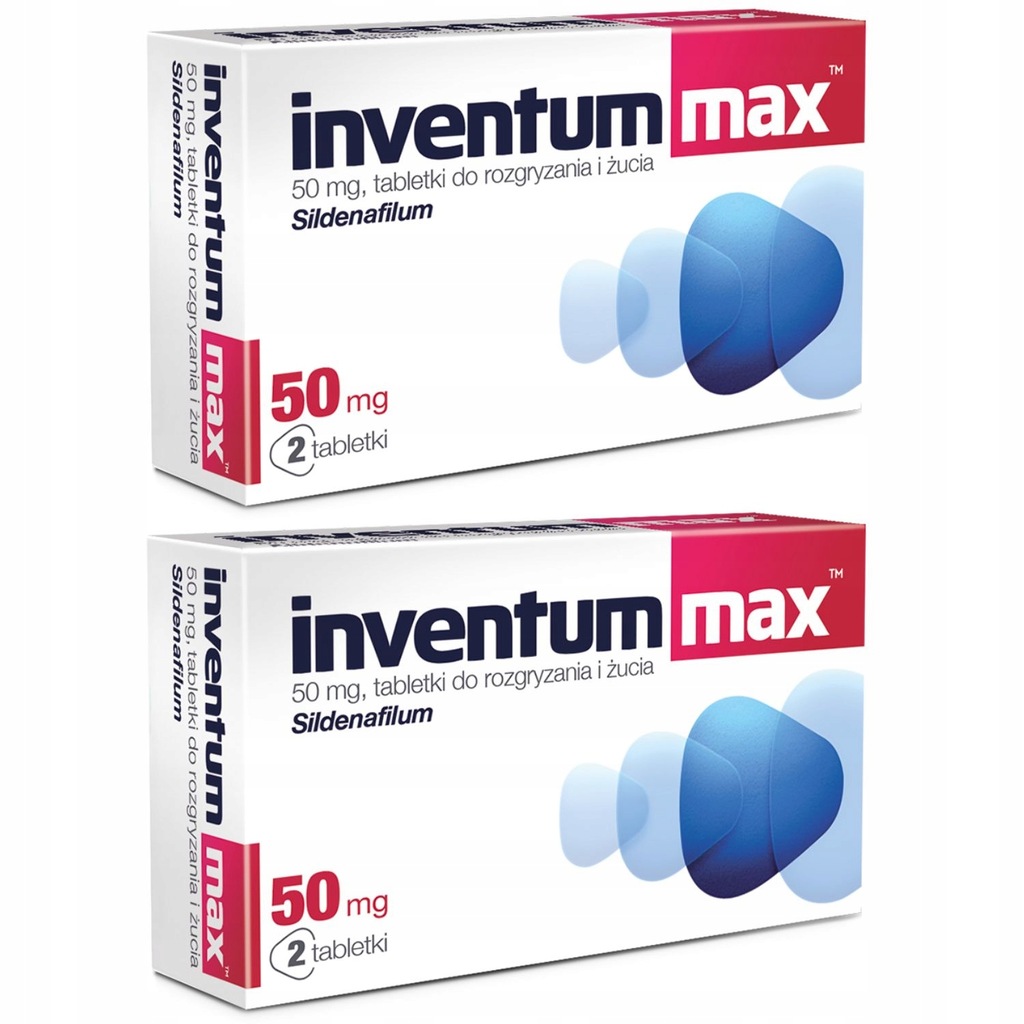 2 x INVENTUM Max 50 mg syldenafil erekcja 2 tabetki