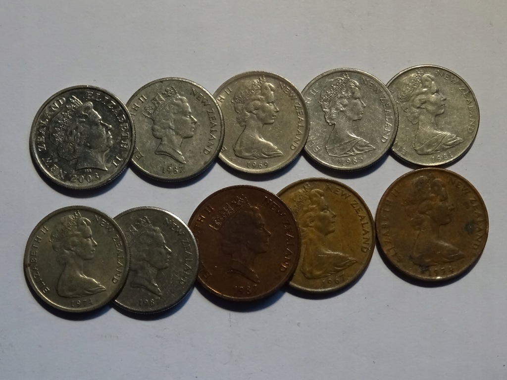 10 monet Nowa Zelandia ciekawy mix -C171