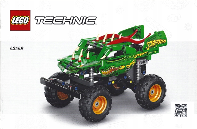 Instrukcja LEGO Technic 42149 Monster Jam Dragon
