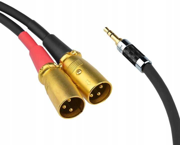 Kabel przewód Klotz 3,5 Jack - 2x XLR męski 12m