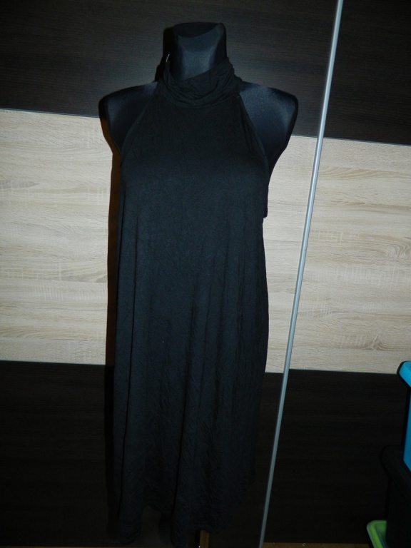 EURO Fashion czarna tunika z półgolfem roz 44