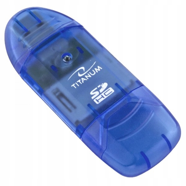 TA101B Czytnik kart SDHC niebieski Titanum Titanum