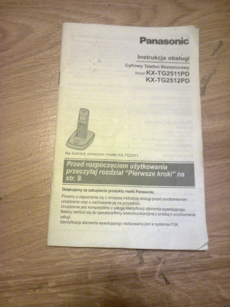 instrukcja; telefon Panasonic KX; słuchawka przen