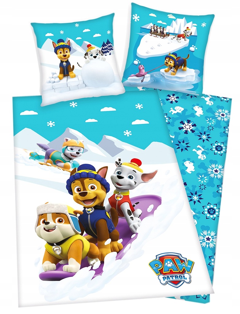 POŚCIEL PSI PATROL 140X200 FLANELA FLANELOWA PAW