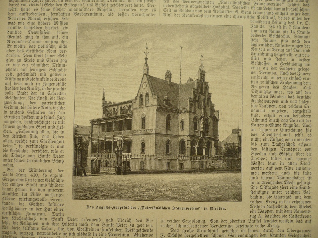Wrocław Augusta-Hospital, oryg. 1883