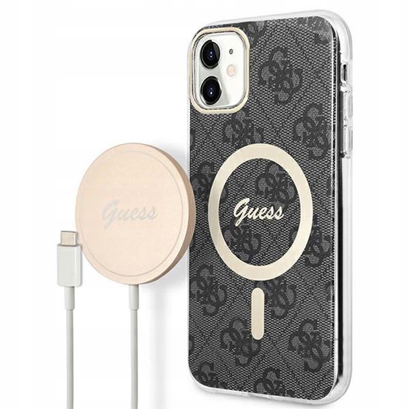 Guess Bundle Pack MagSafe 4G - Zestaw etui + ładowarka MagSafe iPhone 11 (c