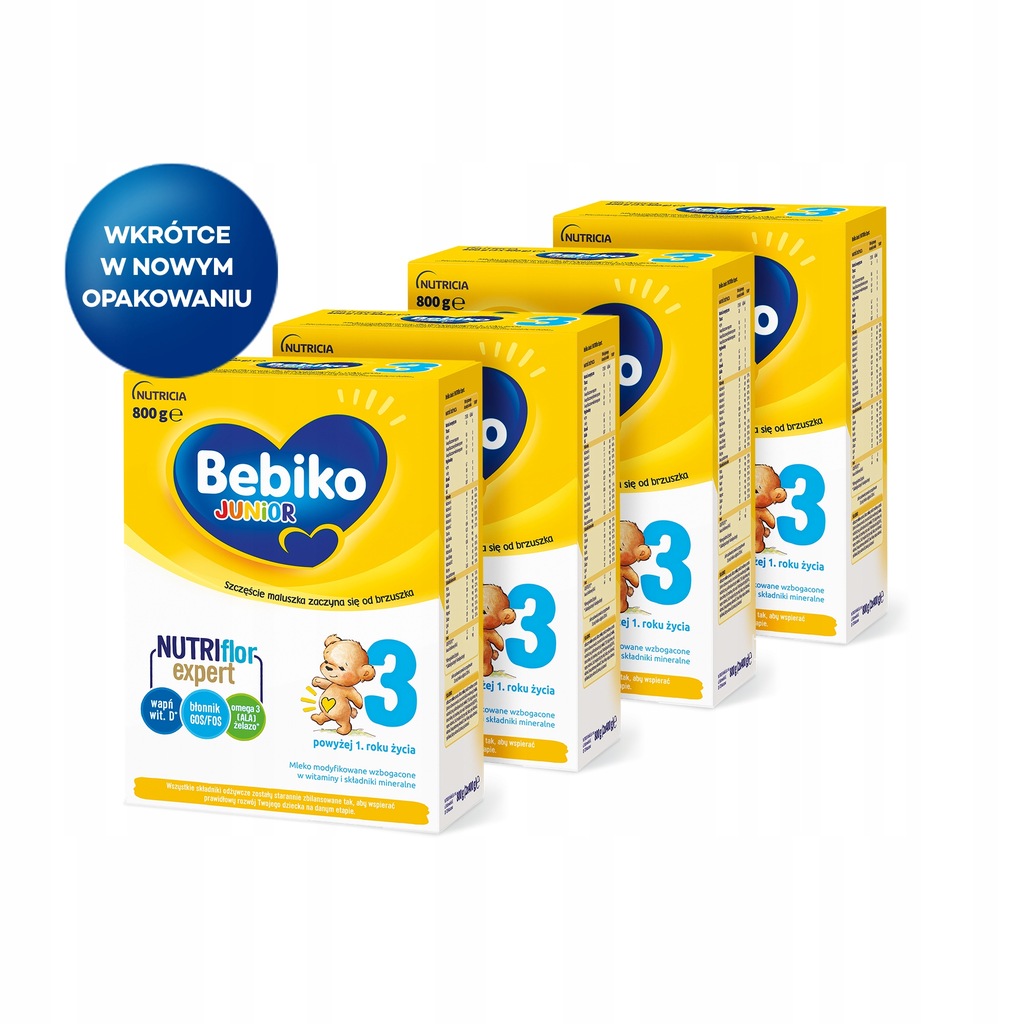 Купить Bebiko Junior 3 с NutriFlor+ НАБОР 4x800г АКЦИЯ: отзывы, фото, характеристики в интерне-магазине Aredi.ru