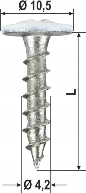 Wkręt do parapetu 4.1-20 RAL 7039 szary (100 szt)