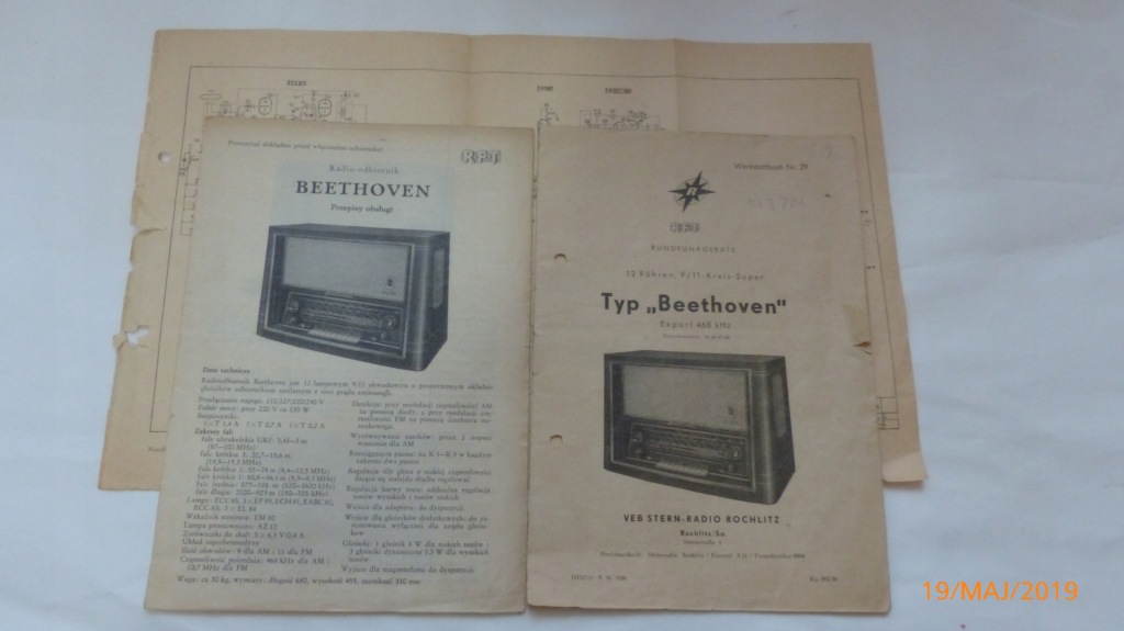 Instrukcja Schemat Radio Beethoven 1955 R 8113231418 Oficjalne Archiwum Allegro