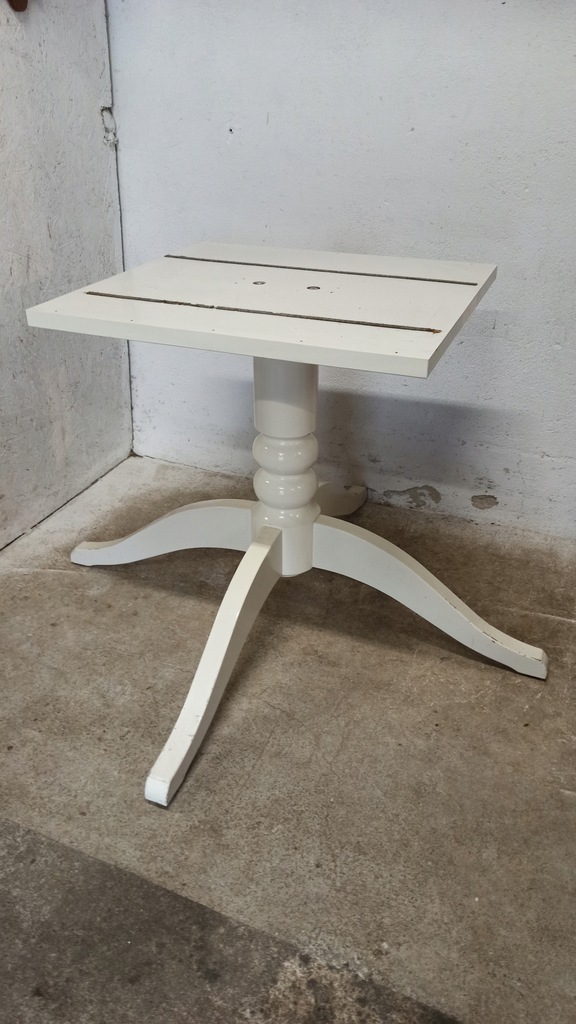 Noga stołu ławy biała solidna toczona ikea