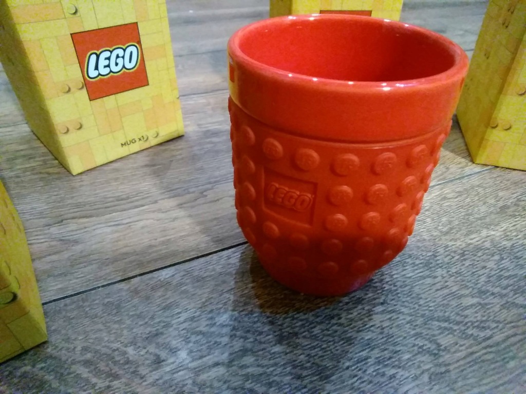 NOWY kubek ceramiczny LEGO czerwony