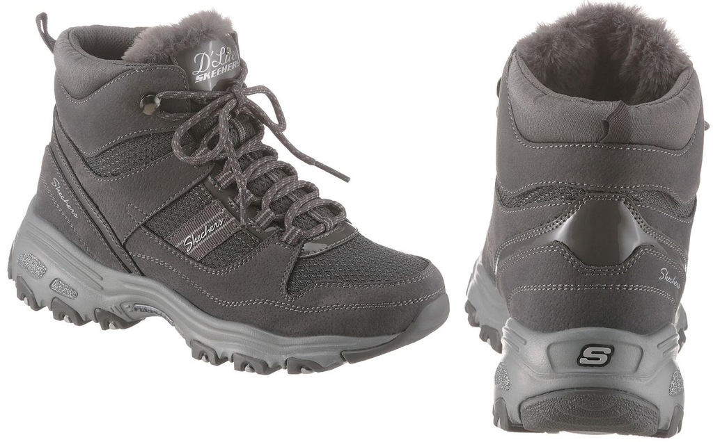 SKECHERS BUTY TREKKINGOWE 40 SZARE