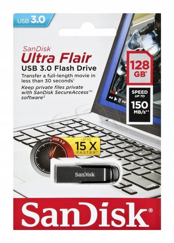 SanDisk Pen Drive Ultra Flair 128GB 150MB/s USB 30