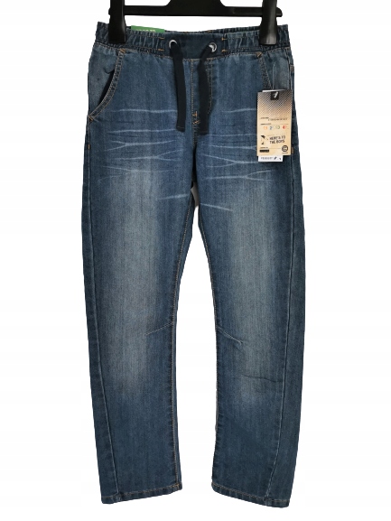 Wygodne spodnie jeans CUBUS 146 wciągane niebieski