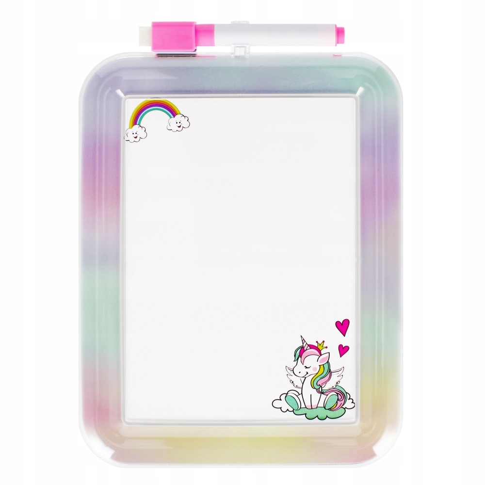 Tablica suchościeralna z pisakiem. Unicorn