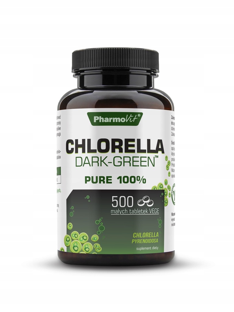 Chlorella Dark-Green Pure 100% 500 tabletek