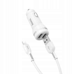 Ładowarka samochodowa 2xUSB 2.4A +Kabel do Iphone