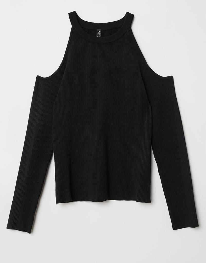 32J114 H&M__Z06 SWETER WYCIĘCIA__M